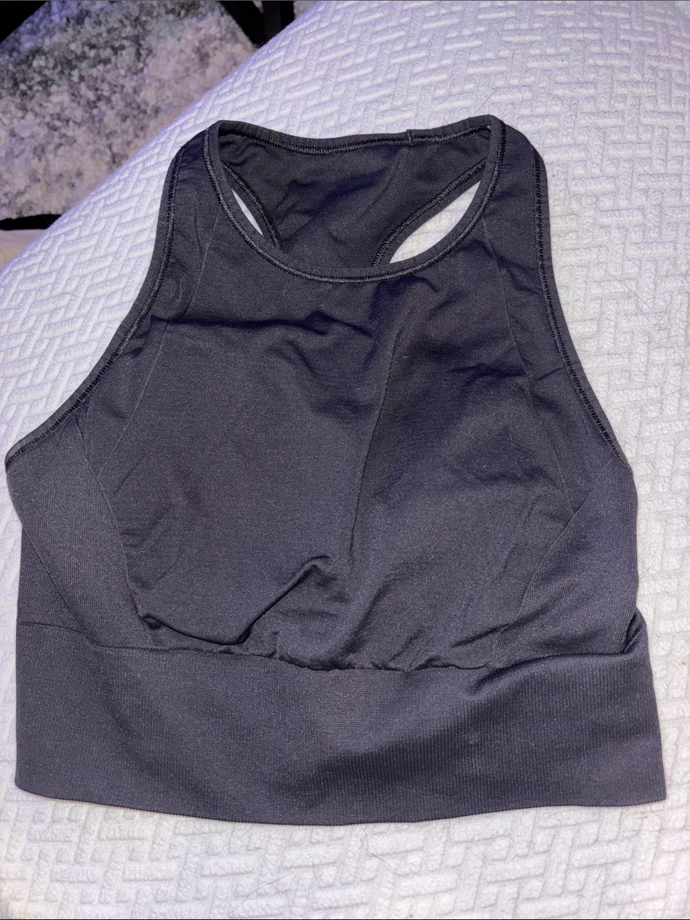 Lululemon Black Tank Sport Bra sz 6, lightly worn